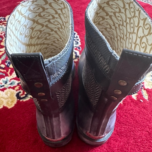Chooka Buckled Herringbone Mid Black Rain Boots, Size 9 - Picture 5 of 5
